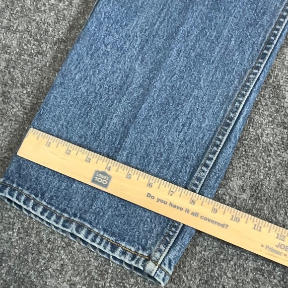 Levi Strauss 505 Mens Jeans 40x32 Blue Wash Straight Fit Denim Pants - Picture 10 of 16